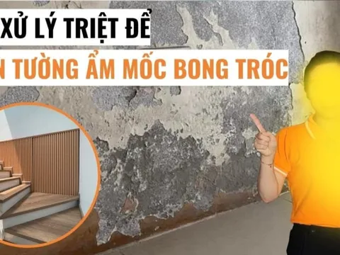 Mẹo xử lý tường nhà bong tróc mốc đen, phồng rộp mấy cũng thành sáng bóng như mới