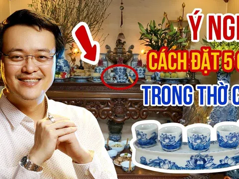 Đặt chén nước trên bàn thờ 3 hay 5 chén để hút lộc: Tưởng đơn giản mà nhiều nhà làm sai hết