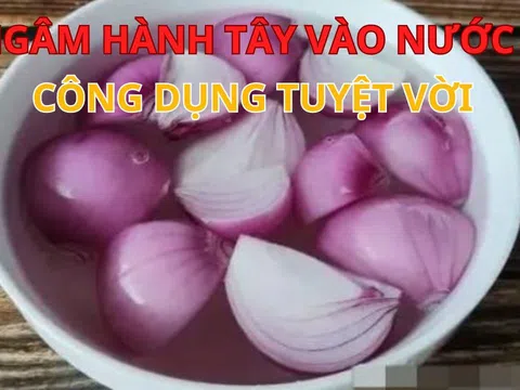 Ngâm hành tây vào nước: Công dụng tuyệt vời cả nam và nữ đều thích