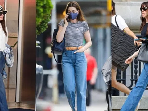 Học Anne Hathaway 10 cách diện quần jeans đơn giản mà sang chảnh