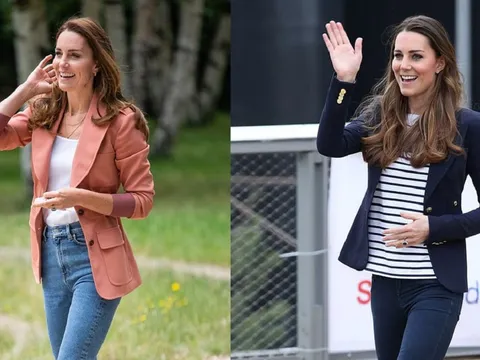 Công nương Kate Middleton mê mẩn một mẫu quần basic đơn giản nhưng sành điệu này