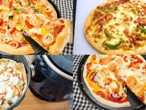 Cách nướng Pizza bằng nồi chiên không dầu cực đơn giản, thơm ngon