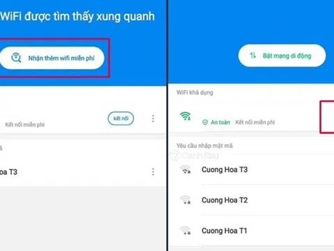 Điện thoại có 1 nút dễ kiếm, nhấn vào là bắt Wifi dễ dàng, không cần hỏi mật khẩu