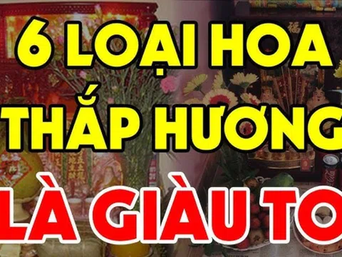 Đúng sáng mùng 1 âm, đặt 6 loại hoa đánh thức tài lộc lên bàn thờ, cả tháng vượng phát, đỏ cả năm mới