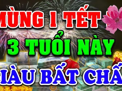 Mùng 1 Tết Ất Tỵ: 3 tuổi Đại Cát Đại Lộc, tiền vào như nước, giàu số 2 không ai số 1