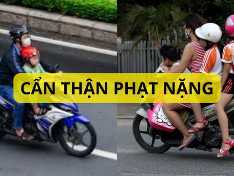 Chú ý người dân đi xe máy chở theo trẻ em phải làm điều này kẻo bị CSGT phạt lên tới 14 triệu