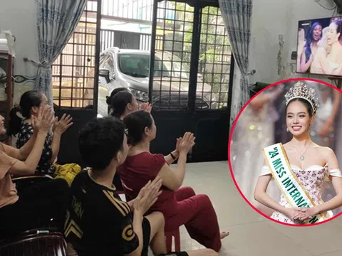 Hậu đăng quang Miss International 2024, cả xóm kéo đến nhà Hoa hậu Thanh Thủy ở Đà Nẵng