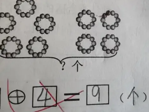 Con trai làm toán “5+4=9” bị gạch sai, bố hỏi cô giáo thì nhận được câu trả lời càng bực mình hơn