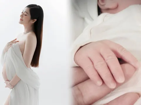 Diễn viên Thanh Trúc hé lộ hình ảnh đầu tiên về con gái vừa chào đời
