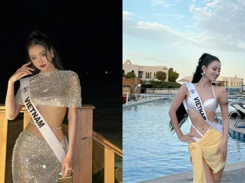 Á hậu Bùi Khánh Linh khoe hình thể cuốn hút trong phần thi áo tắm tại Miss Intercontinental 2024