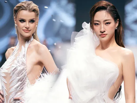 Đương kim Miss World 2024 đọ sắc với Lương Thùy Linh trong show của NTK Lê Thanh Hòa