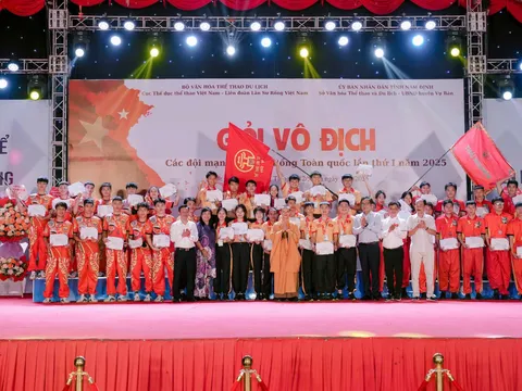 Sôi sục khí thế tại Giải vô địch Lân Sư Rồng Toàn quốc lần I 2025: Mở màn hoành tráng, tranh tài rực lửa