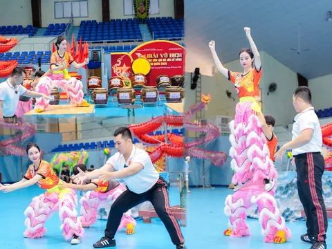 Sắc đẹp hòa nhịp trống: Hoa hậu Việt lan tỏa sức sống nghệ thuật Lân sư rồng