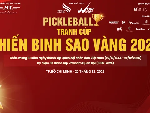 Giải Pickleball tranh Cúp Chiến Binh Sao Vàng 2025: Giá trị của một giải đấu được tạo nên từ sự đồng hành của nhiều đơn vị