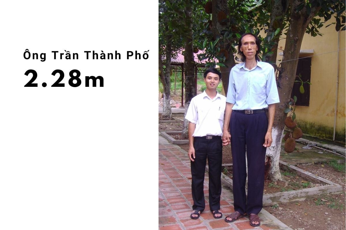 Ông Trần Thành phố từng được ghi nhận là người cao nhất Việt Nam