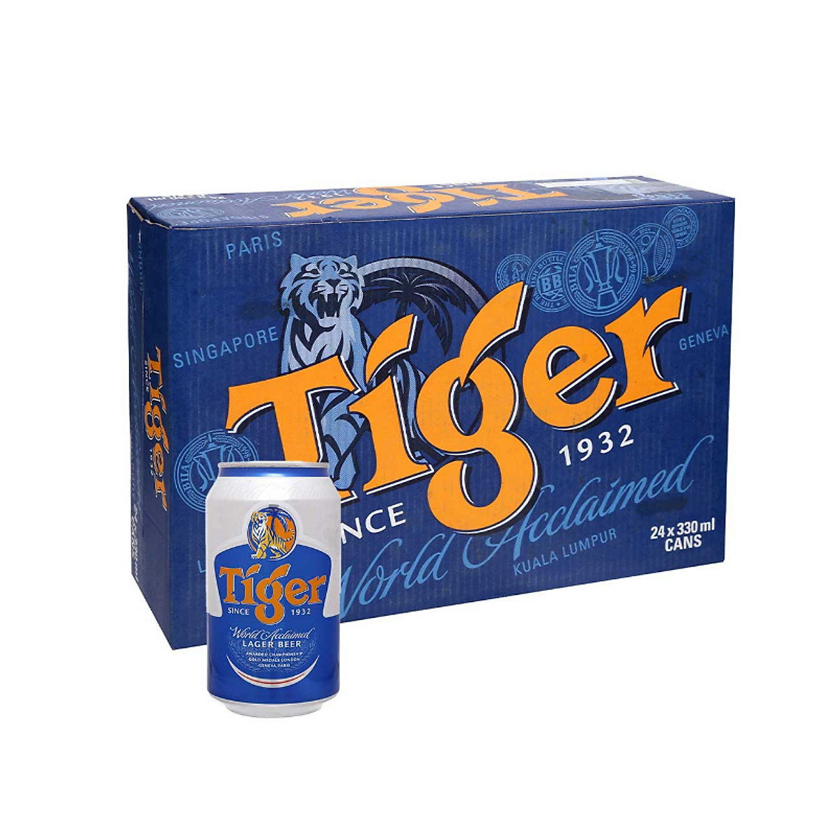 Bia Tiger bao nhiêu 1 thùng - Thùng 24 lon bia Tiger Crystal giá 405.000 đồng