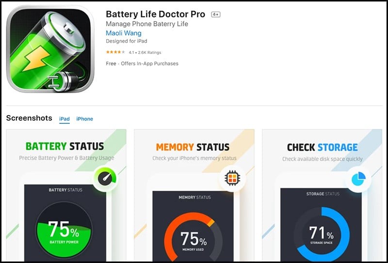 Battery Life là công cụ cho phép người dùng bật hiển thị phần trăm pin iphone 11 hoàn toàn miễn phí