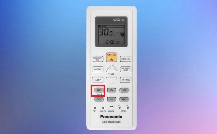 Hướng dẫn hẹn giờ tắt điều hoà Panasonic