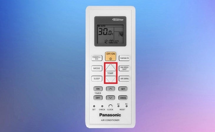 Hướng dẫn điều chỉnh nhiệt độ cho điều hòa Panasonic