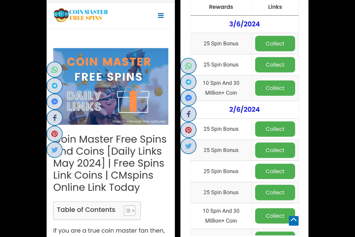 Bạn truy cập trang web chính thức của Coin Master, nhập mã code và đổi thưởng để nhận lên tới 1000 Spin link Coin Master