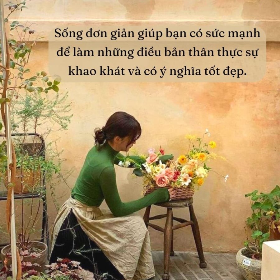 Sống đơn giản giúp chúng ta biết kiềm chế lòng tham, cân nhắc kĩ lưỡng các nhu cầu của bản thân để có được cuộc sống hài hòa, giàu ý nghĩa.
