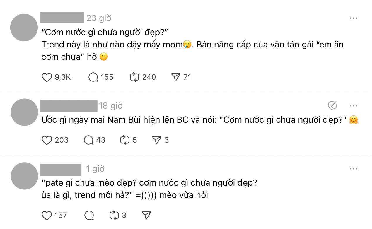 Cơm nước gì chưa người đẹp