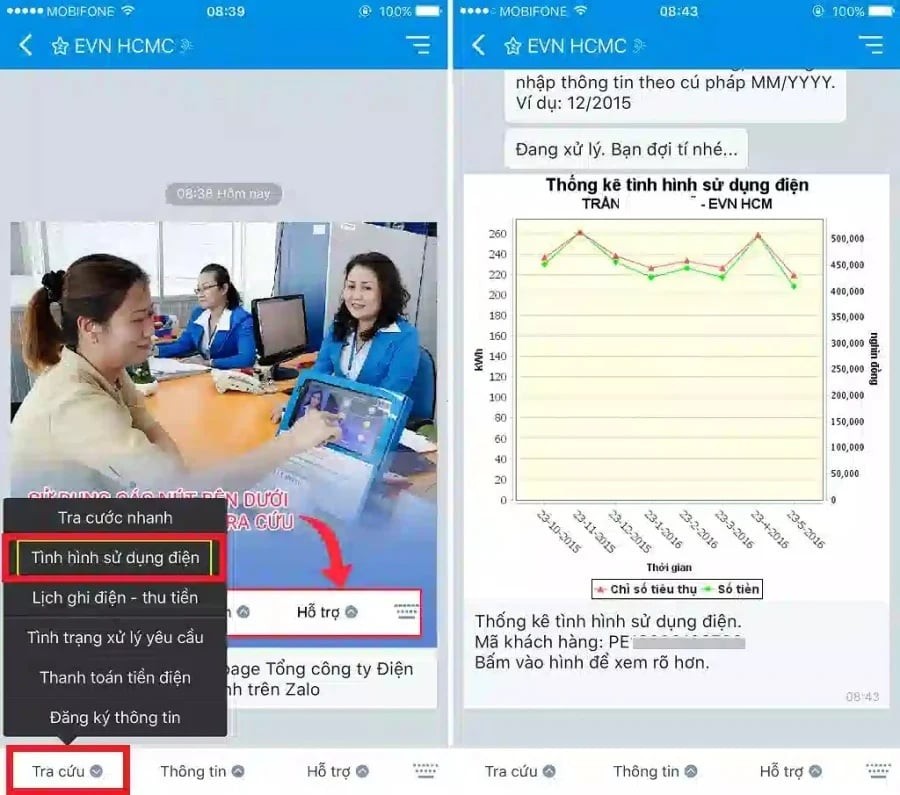 Zalo có 1 tính năng đặc biệt: Bật lên kiểm tra nhanh số điện tiêu thụ mỗi ngày, ai cũng xem được