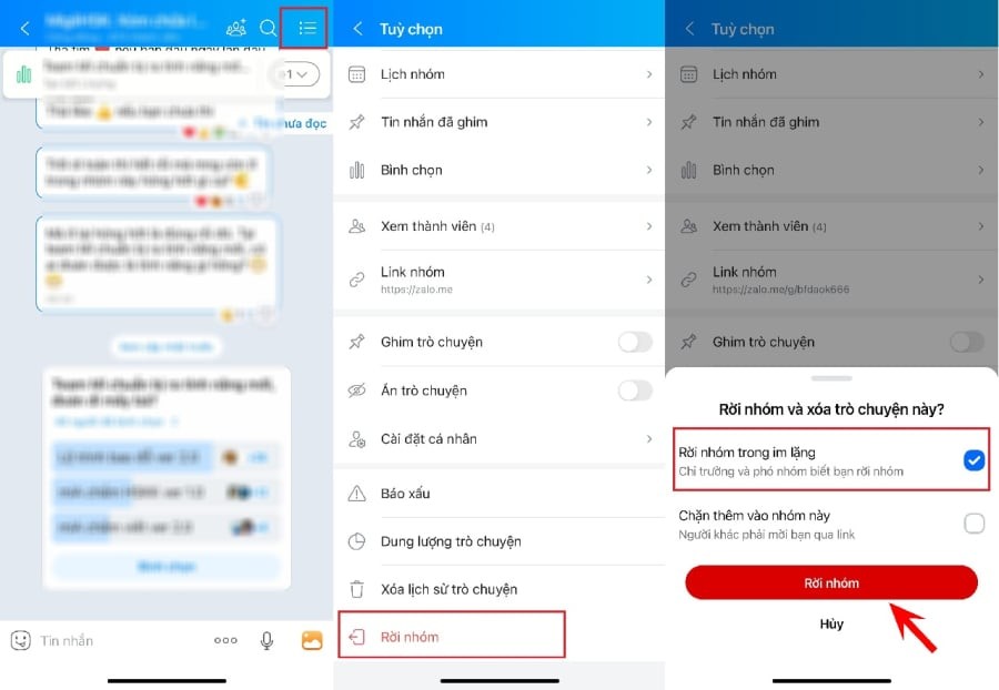 Bạn có thể rời nhóm Zalo trong thầm lặng, không để các thành viên khác trong nhóm biết được điều này.