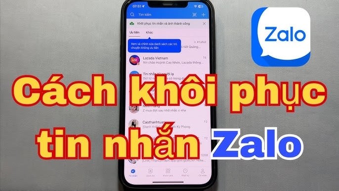 Cách khôi phục tin nhắn đã xóa trên zalo