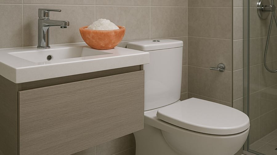 Hãy đặt bát muối trong nhà vệ sinh sẽ có nhiều công dụng