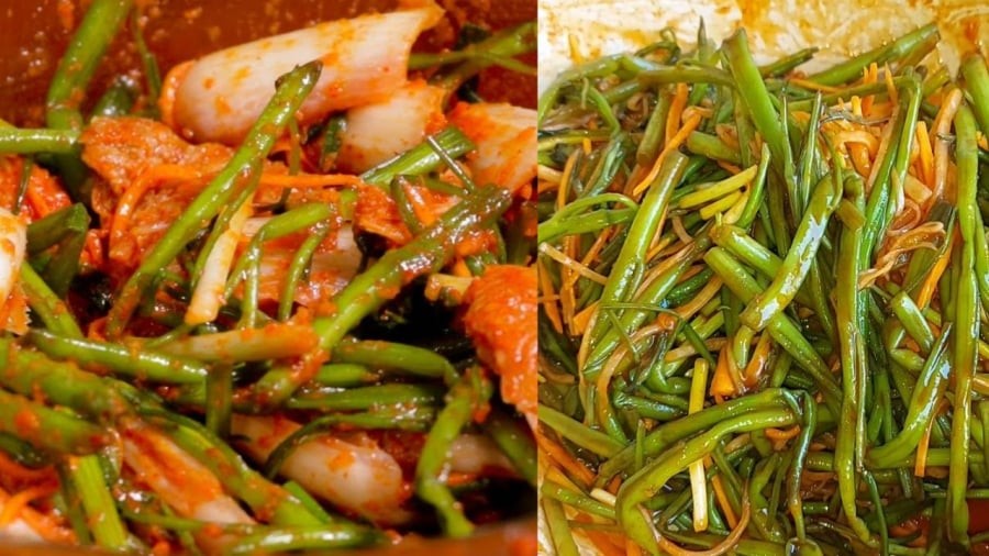 Kim chi rau muống hấp dẫn
