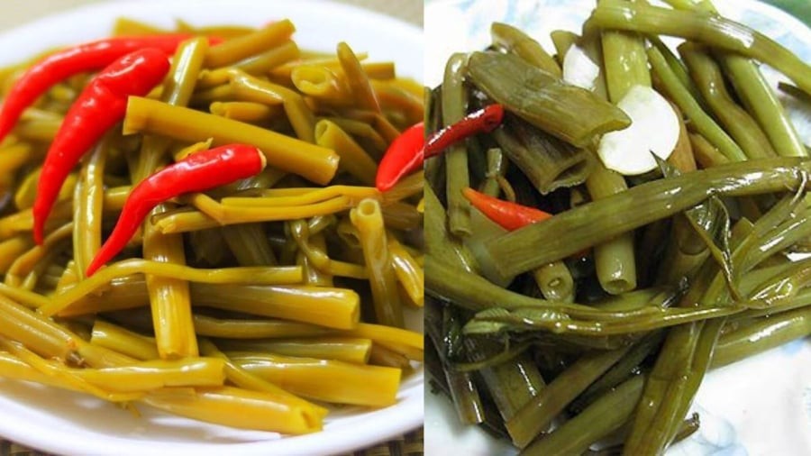 Rau muống muối chua ngọt rất hấp dẫn chống ngán