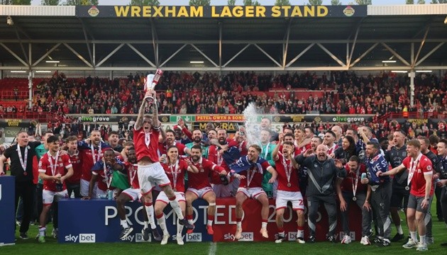 Wrexham sẽ có trải nghiệm thi đấu tại Premier League lần đầu tiên ở mùa giải 2025/26.