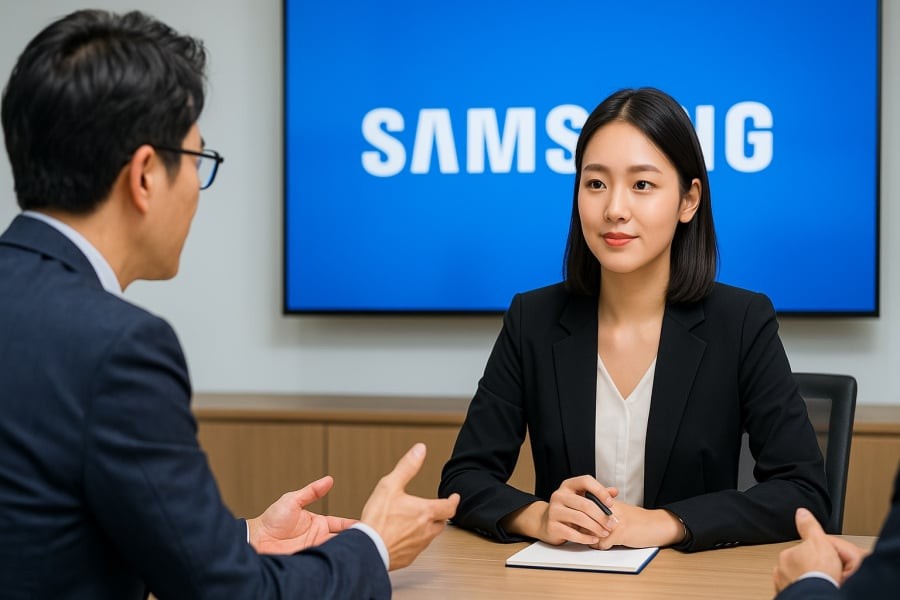 Phiên dịch viên trẻ làm việc tại tập đoàn Hàn Quốc tại Việt Nam – minh chứng cho triển vọng nghề nghiệp rộng mở và thu nhập hấp dẫn từ ngành Hàn Quốc học.