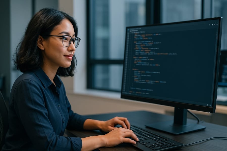Người phụ nữ tự tin làm chủ công nghệ – minh chứng rằng ai cũng có thể bước vào thế giới số nếu dám bắt đầu.