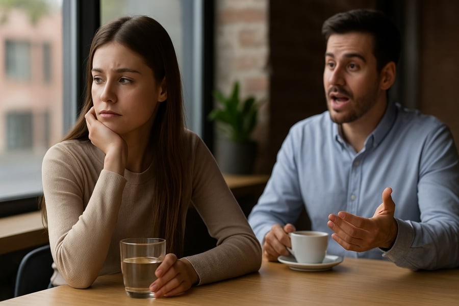 Chỉ một câu nói vô tình cũng đủ khiến cô gái thu mình lại trong buổi hẹn đầu tiên.