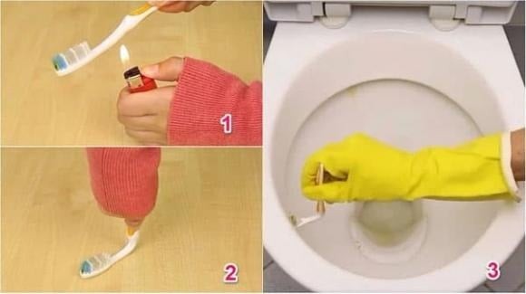 Một số khu vực nhỏ, khuất trong bồn cầu thường bị bỏ sót khi lau chùi.