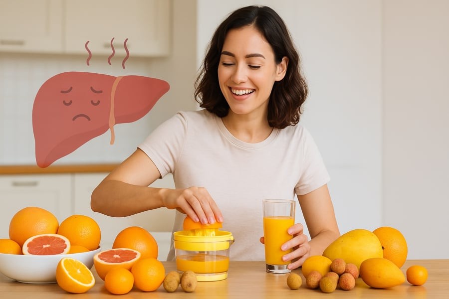 Ăn nhiều trái cây không đúng cách có thể khiến gan phải làm việc quá sức – “bổ quá đà” đôi khi lại gây hại.