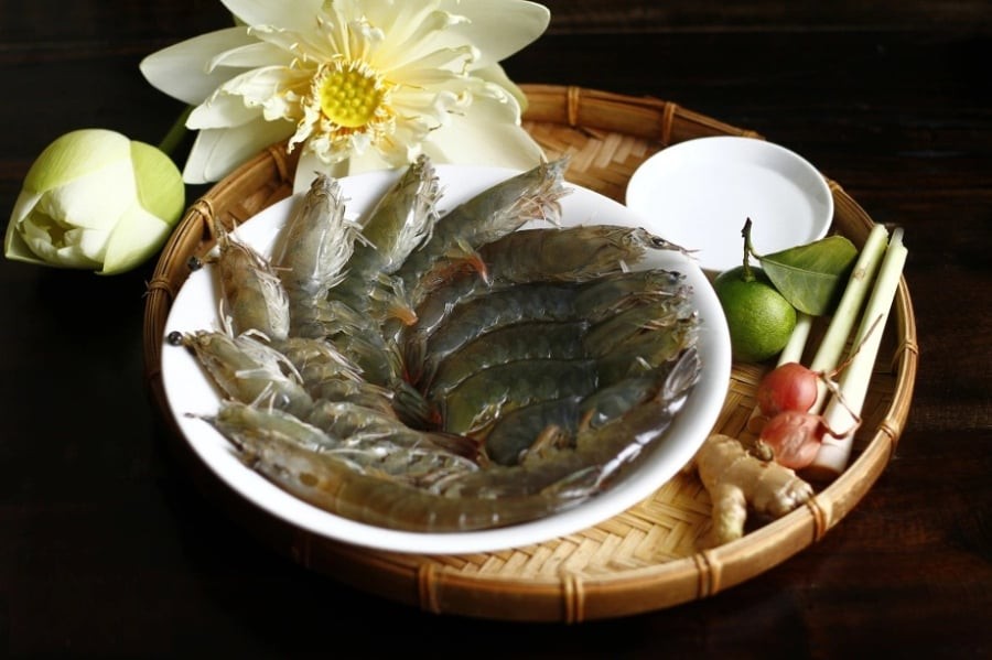 Nguyên liệu luộc tôm tươi ngon, bổ dưỡng