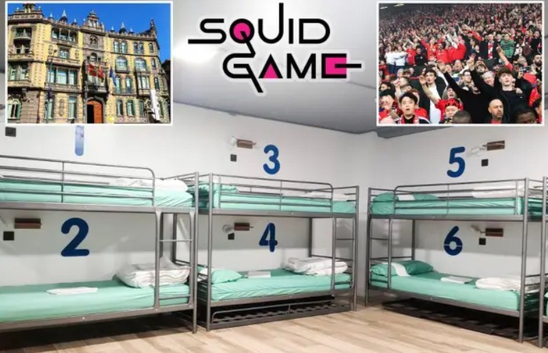 Khách sạn tại Bilbao theo phong cách Squid Game.