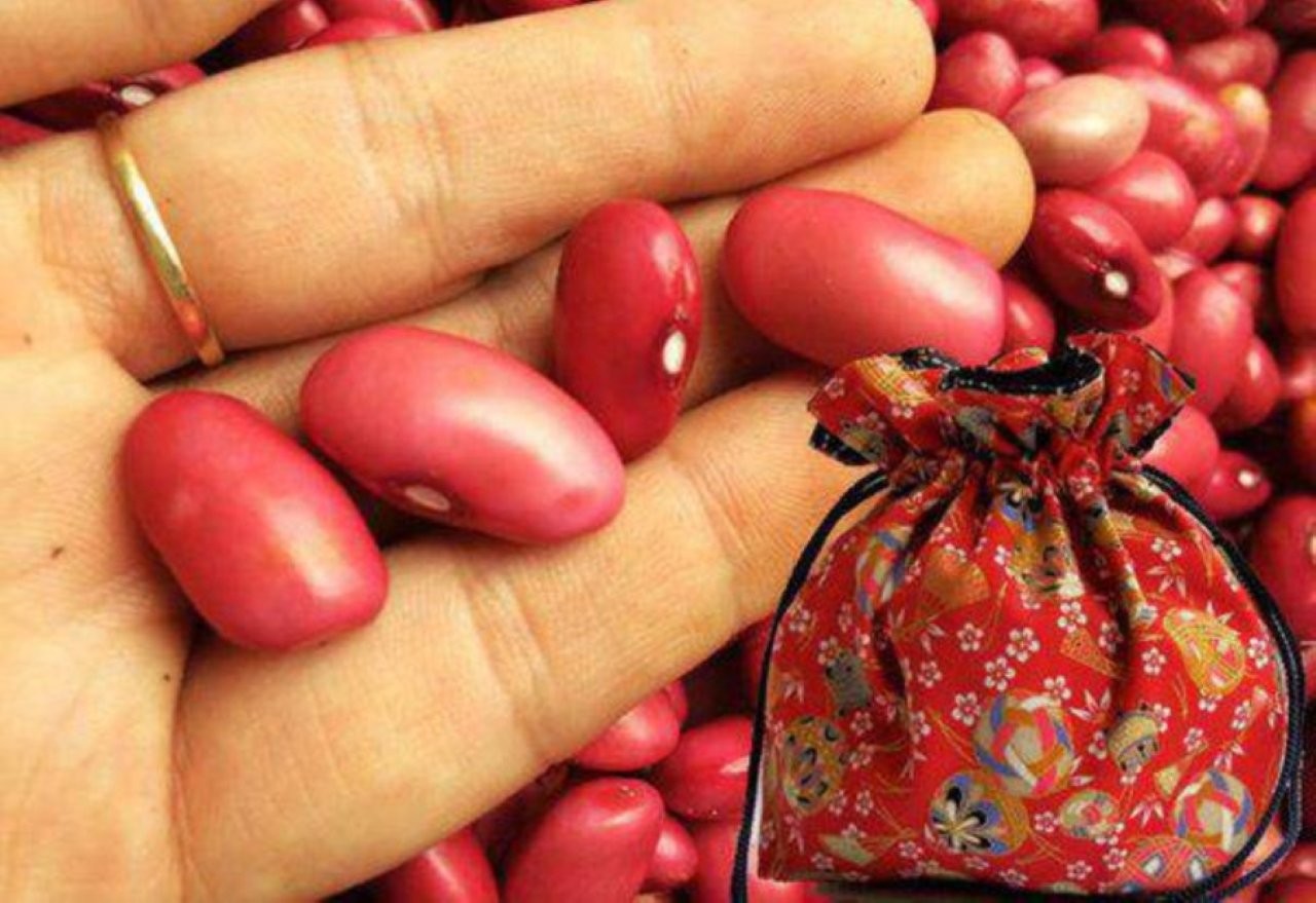 Đặt túi đậu đỏ dưới gối còn giúp đường tình duyên hanh thông hơn.