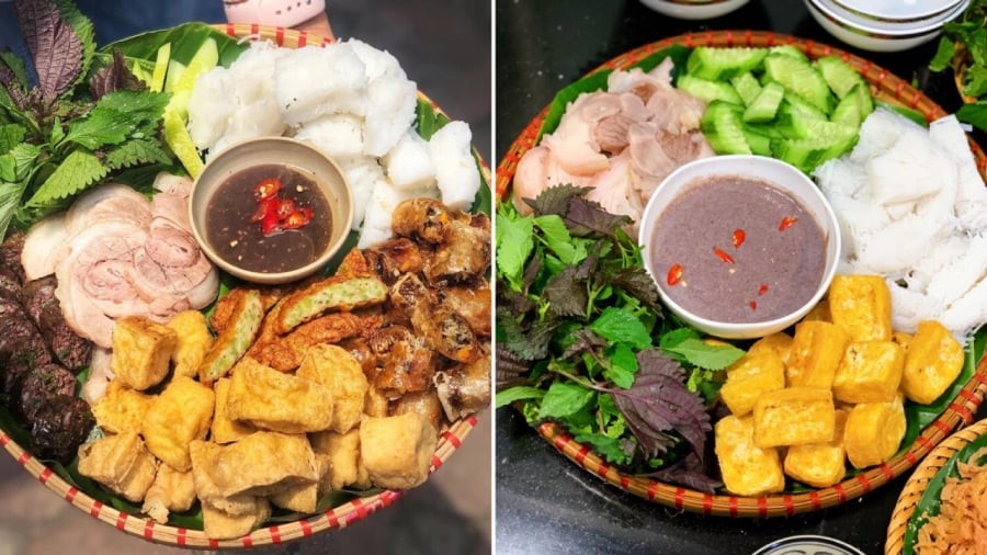 Bún đậu mắm tôm ngày nay có nhiều nguyên liệu đa dạng.