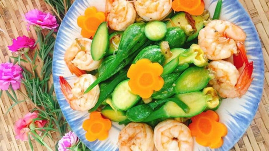 Bí nụ xào tôm