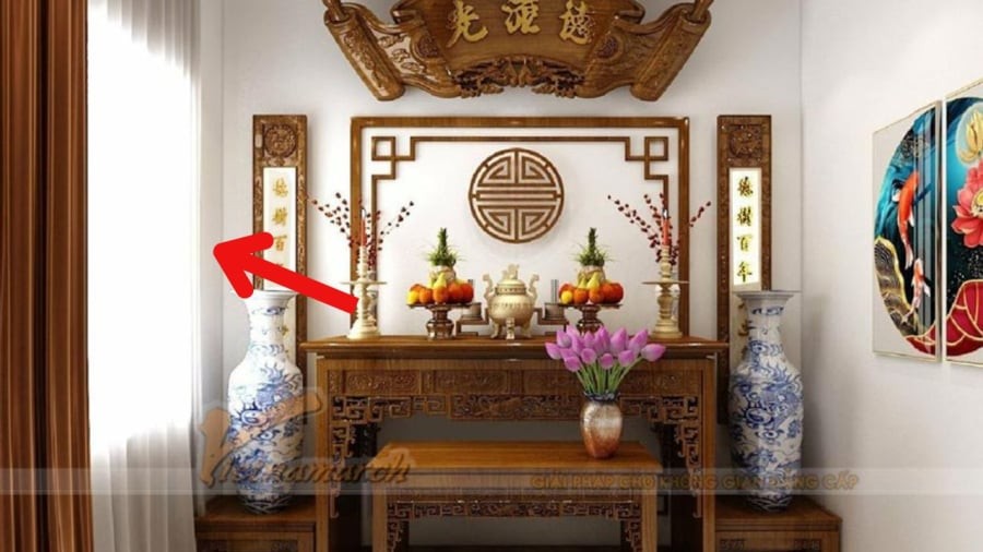 Ban thờ là vị trí linh thiêng trong ngôi nhà nên cần chú ý vị trí đặt