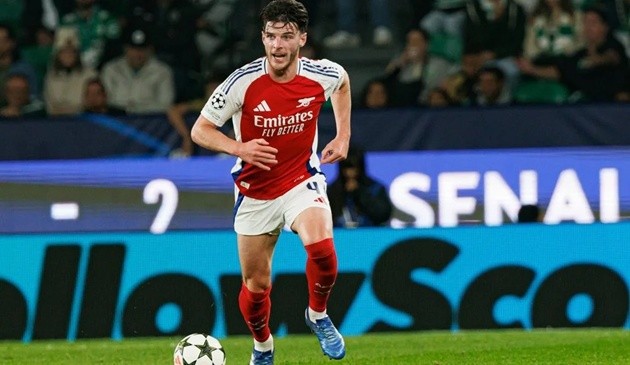 Rice cho thấy sự toàn diện ở hàng tiền vệ Arsenal