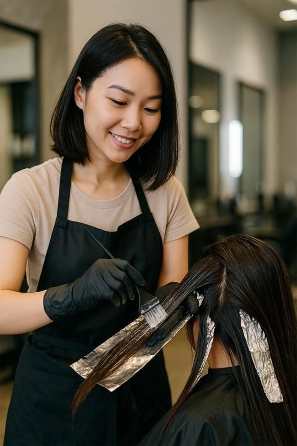 Các sản phẩm làm tóc như thuốc nhuộm, thuốc ép hay uốn tóc chứa nhiều hóa chất độc hại.