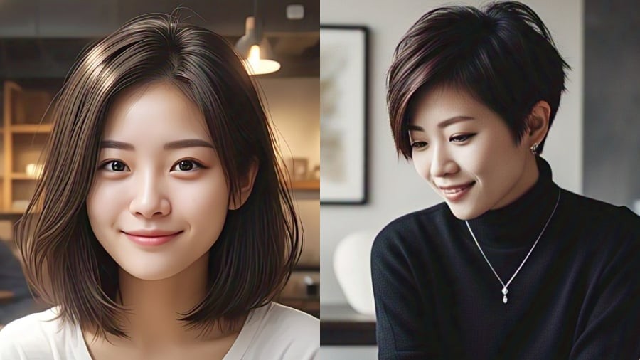 Các kiểu tóc ngắn cũng rất phù hợp với người tóc mỏng.