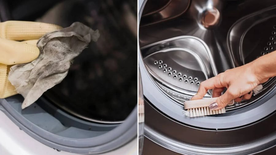Bạn có thể tận dụng các nguyên liệu có sẵn trong nhà như giấm, chanh, muối, baking soda để làm sạch gioăng cao su máy giặt.