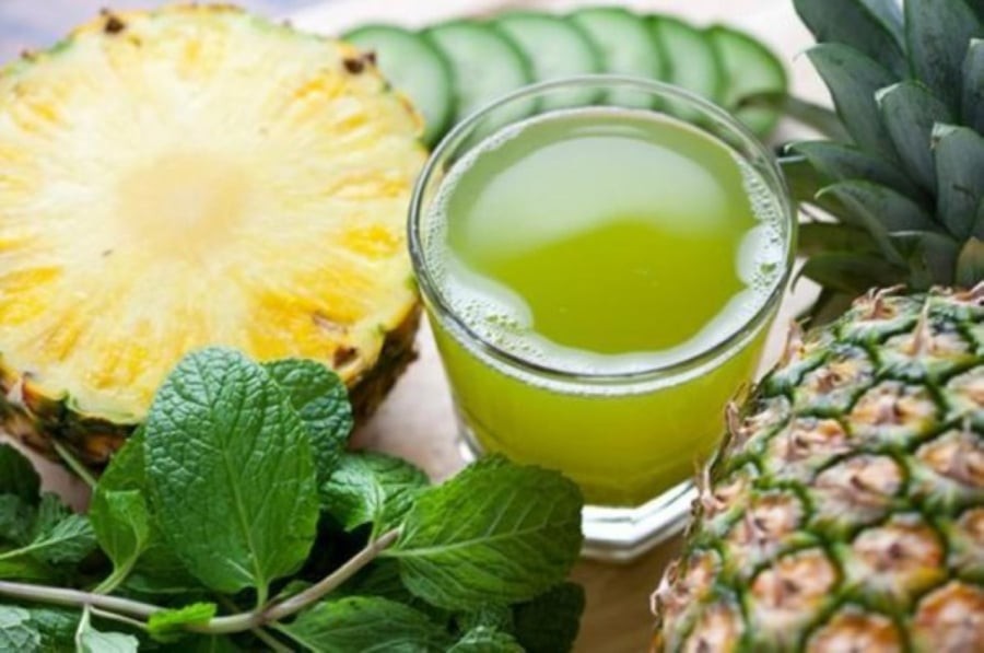 Sinh tố dứa bạc hà