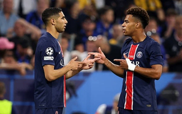 Hakimi và Doue sớm đưa PSG vươn lên dẫn trước 2-0.
